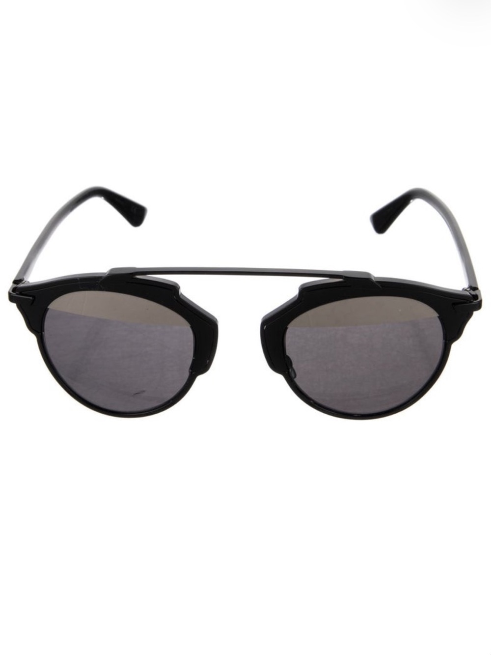 Dior Black Round Tinted Sunglasses
